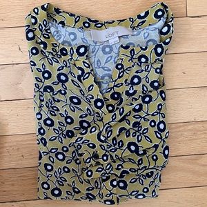 Mustard and Navy Loft Blouse